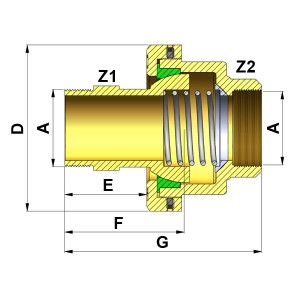 WEB-ROTOFLUID-BALL JOINT-B-STY20-DIM