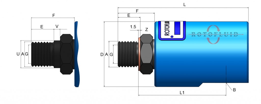 WEB-ROTOFLUID-ROTARY JOINT-100-DIM