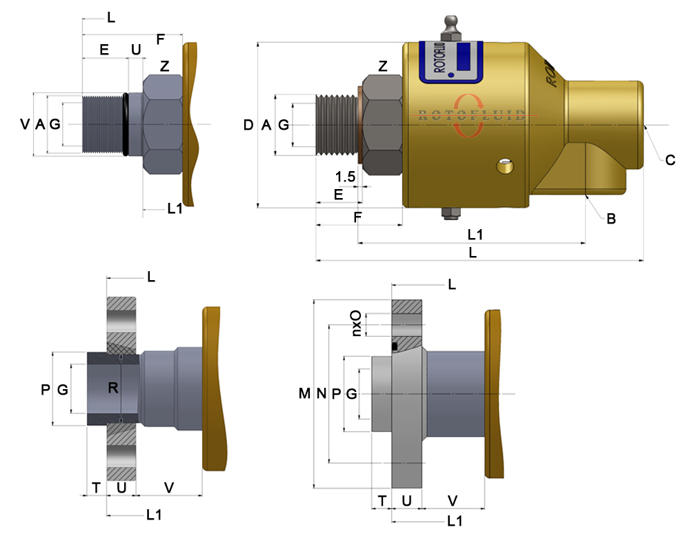 WEB-ROTOFLUID-ROTARY JOINT-400-DIM-SINGLE