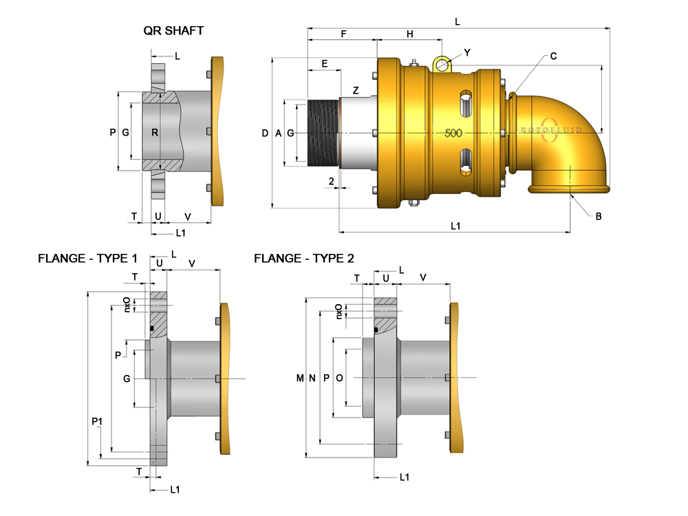 WEB-ROTOFLUID-ROTARY JOINT-500-SINGLE-DIM-ING