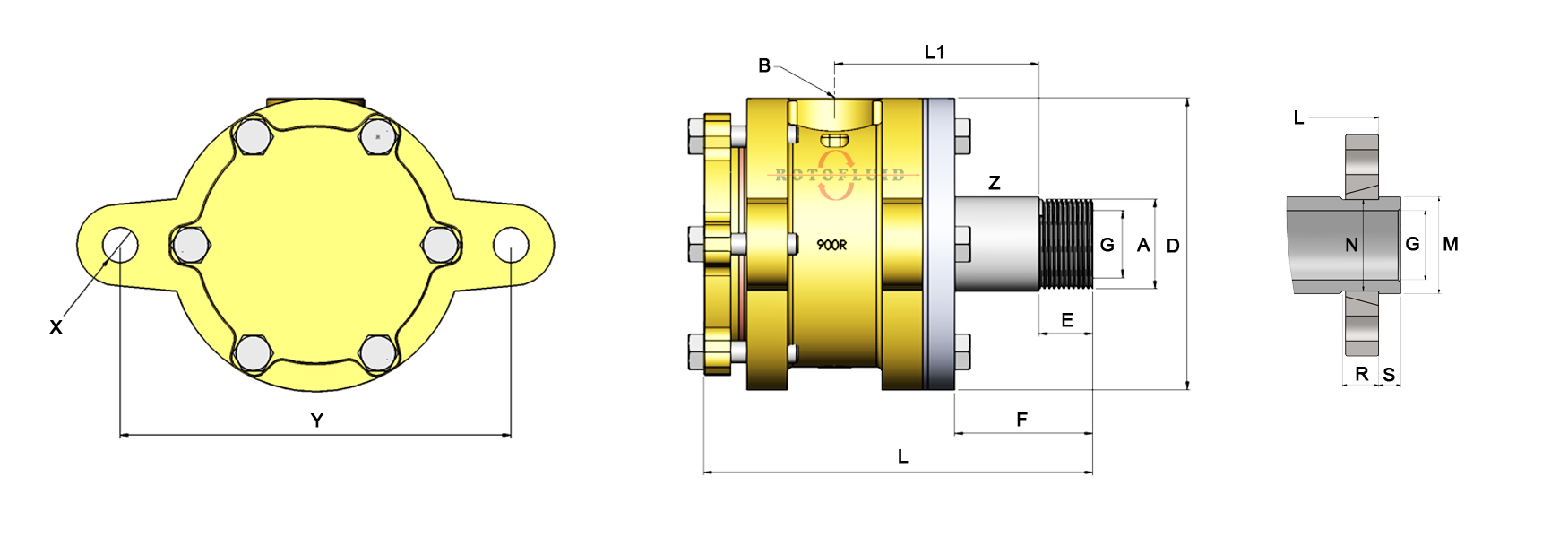 WEB-ROTOFLUID-ROTARY JOINT-900R-STY20-DIM